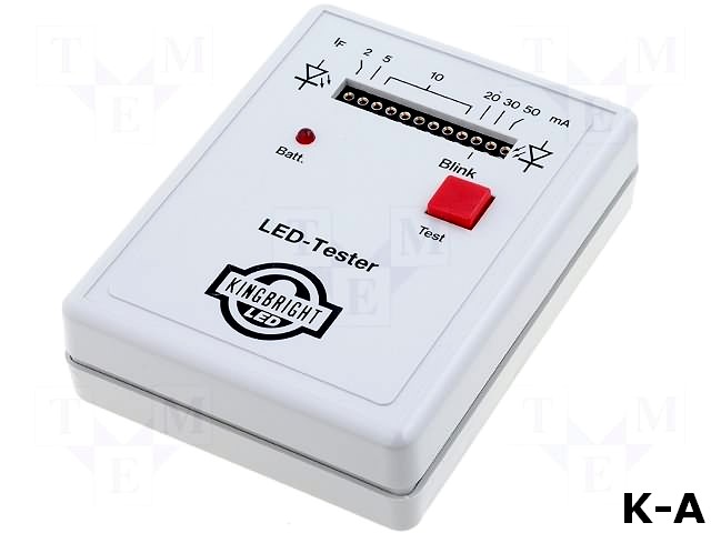 LED-TESTER - Тестер светодиодов, 80x60x20 мм, Источник питания:9В
