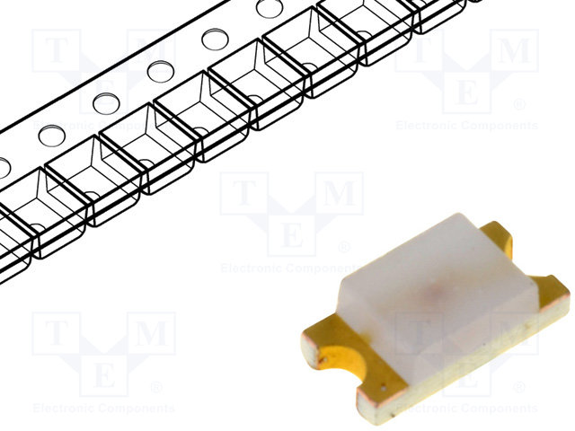 HSMY-C150 LED, SMD, 1206, желтый, 2,8-8мкд, 3,2x1,6мм, 170°, 2,1÷2,6В, 20мА